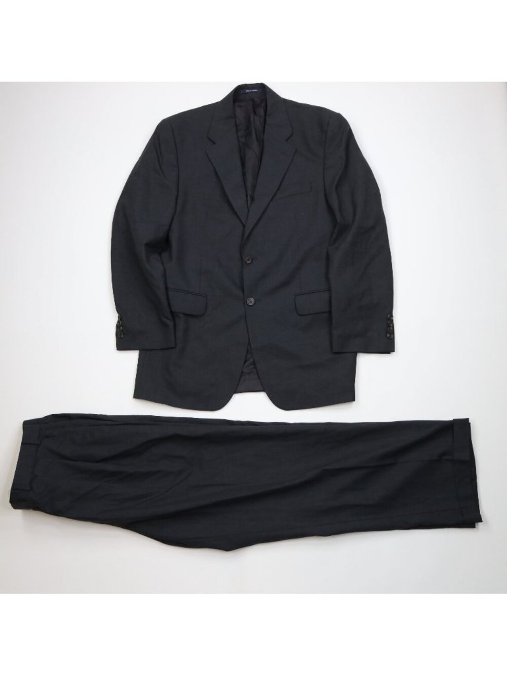 Vintage 90s Chaps Ralph Lauren Mens 42L 2 Piece Wool Suit Wedding Wide Leg 36x31